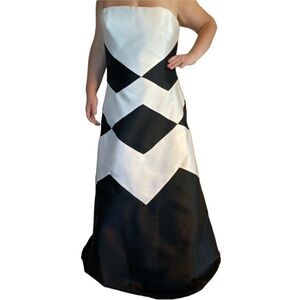 Jovani Black White Gown